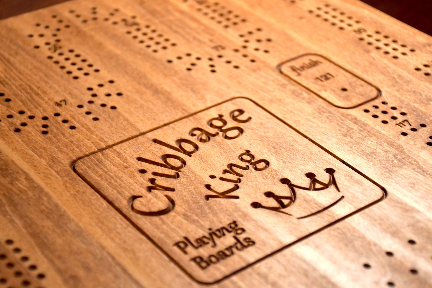 Cribbage King - cribbage board Cherry color