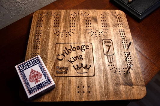 Cribbage King - cribbage board Walnut color