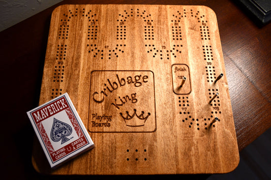 Cribbage King - cribbage board Cherry color